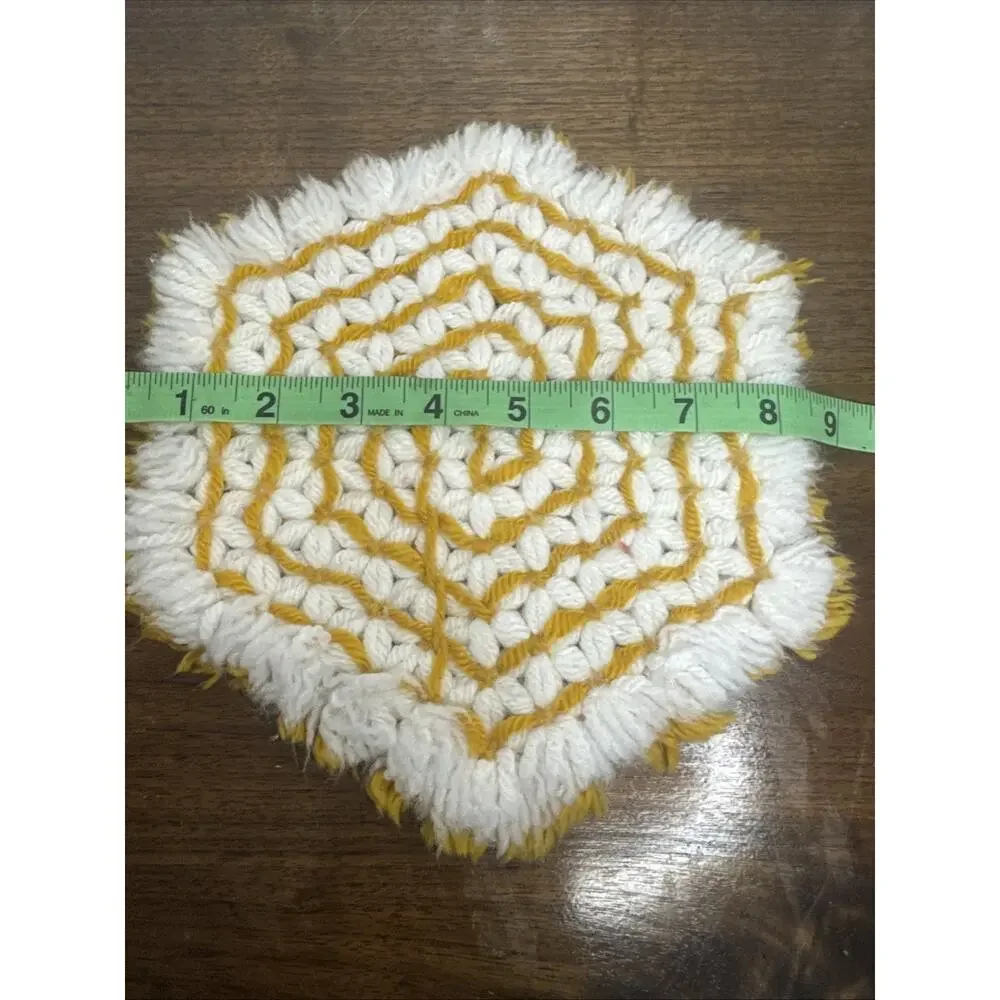 VTG 70’s Crocheted Reversible Hot Pad Trivet